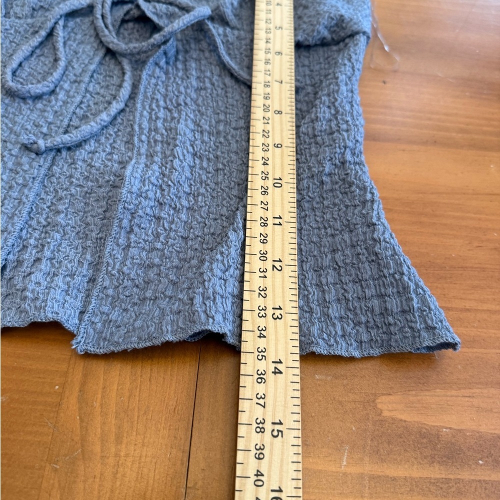 See You Monday textured tie Cami Maxi Skirt Set M NWOT Grey Blue Beachy Resort - Picture 12 of 16